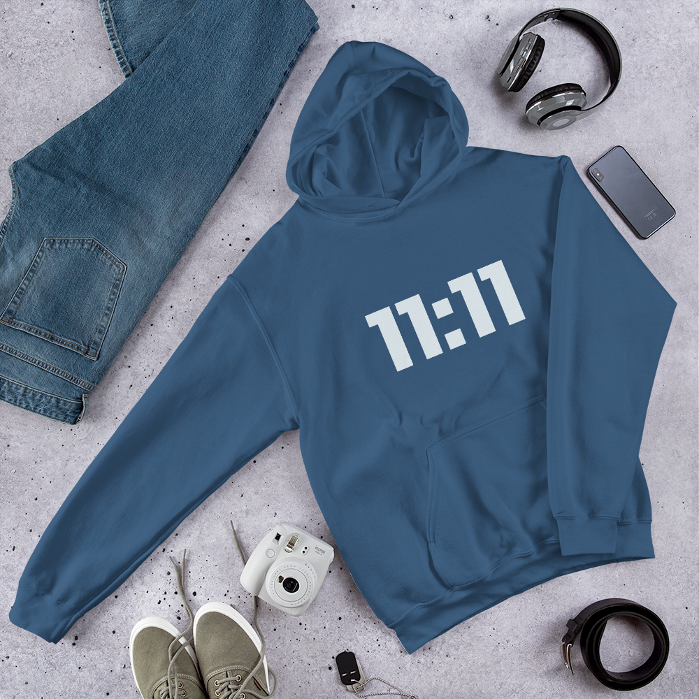 11:11 Ice Blue Unisex Heavy Blend Premium Hoodie - Holy Savage