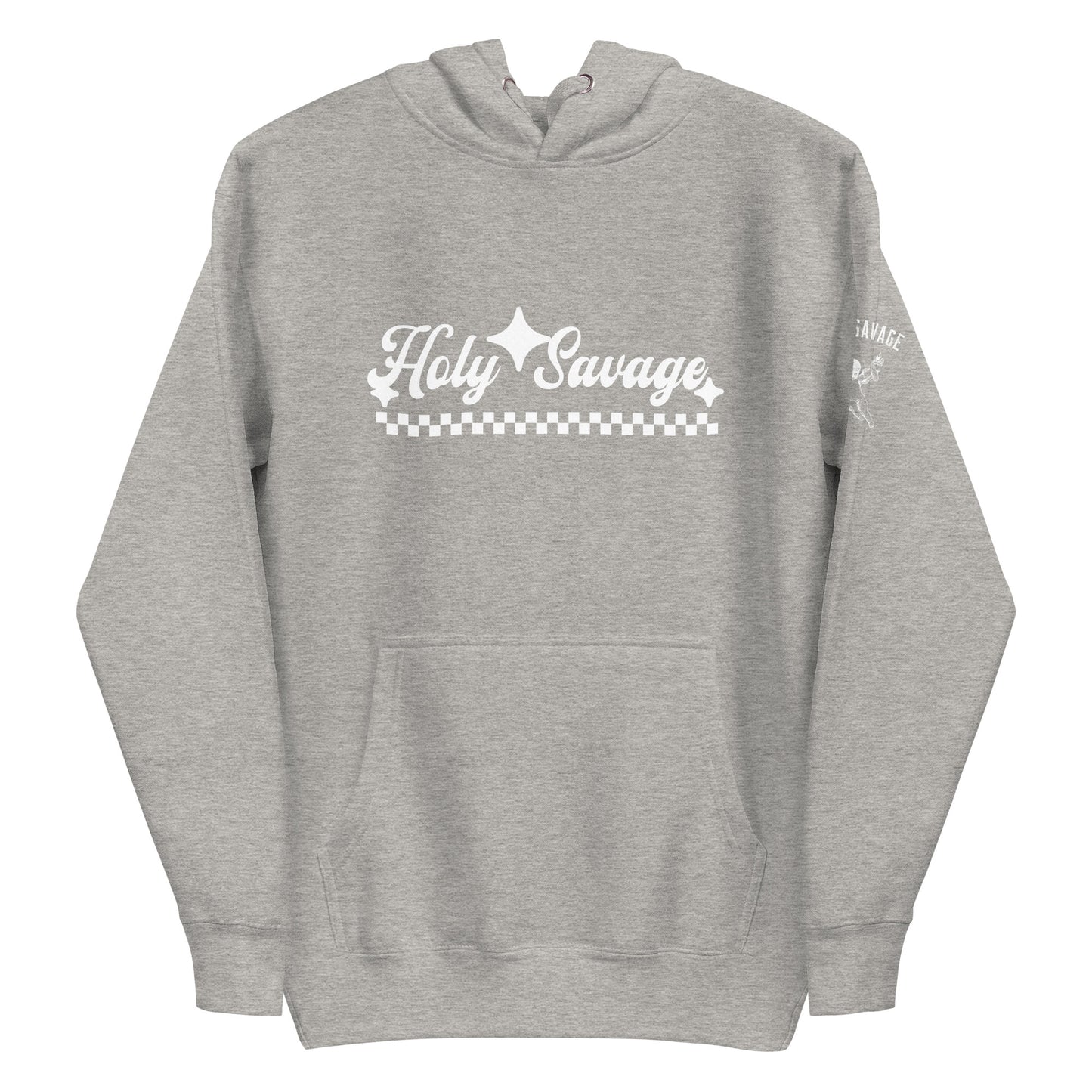 Soft Premium Hoodie - Vintage Design White - Holy Savage