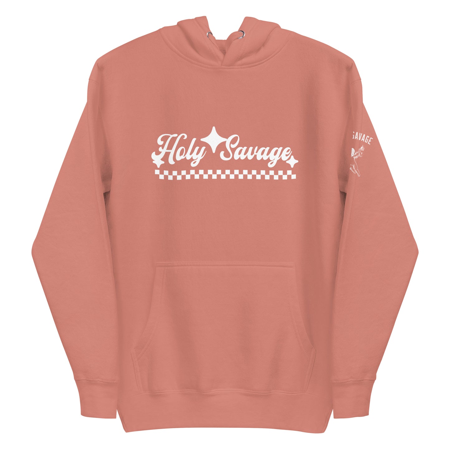 Soft Premium Hoodie - Vintage Design White - Holy Savage