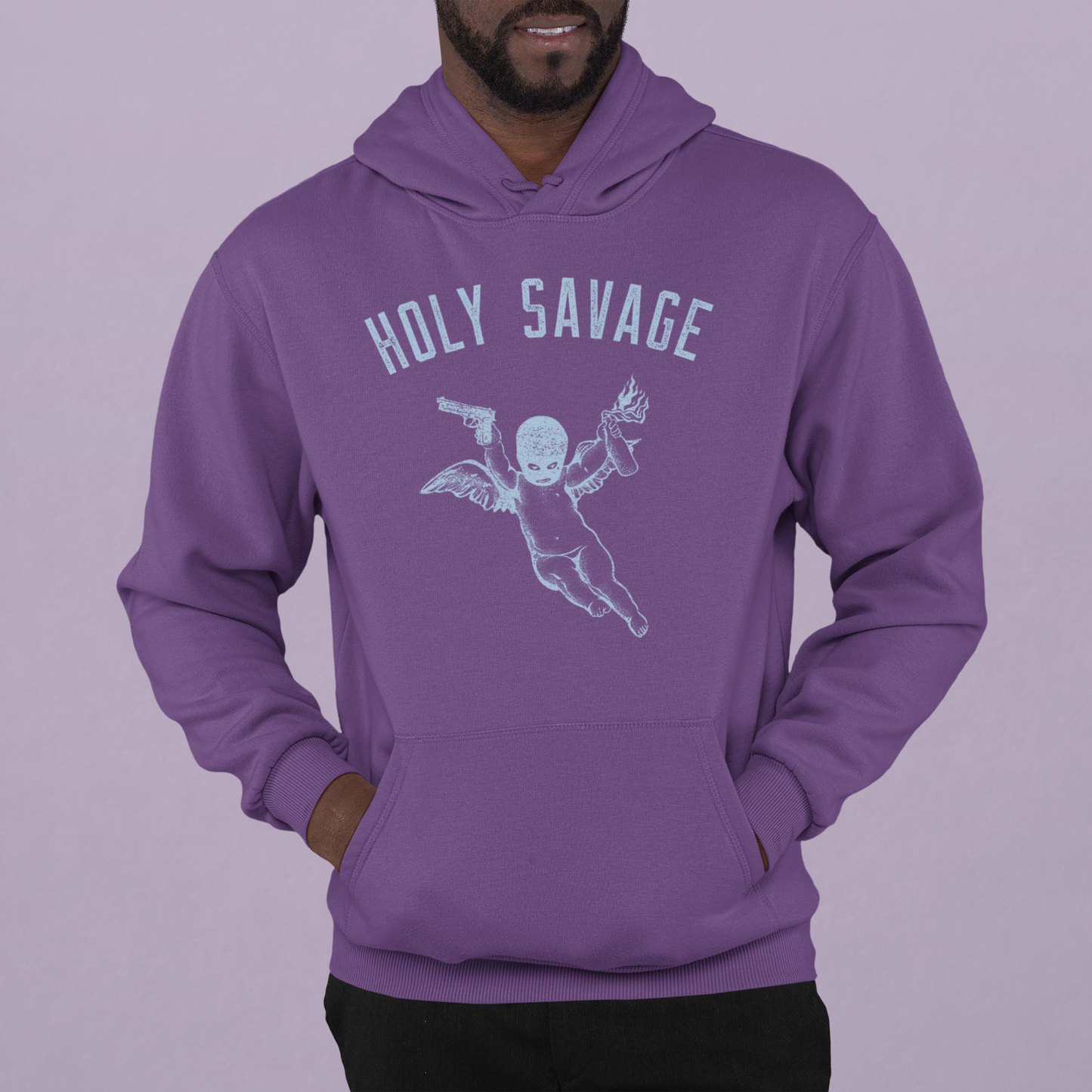 Soft Premium Hoodie - Ice Blue - Holy Savage