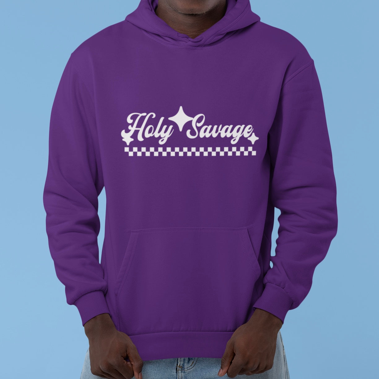 Soft Premium Hoodie - Vintage Design White - Holy Savage