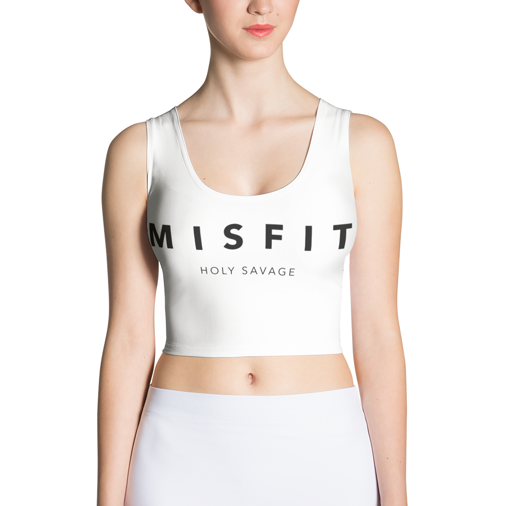 Sleeveless Flex Crop Top -  White and Black - Misfit -Holy Savage