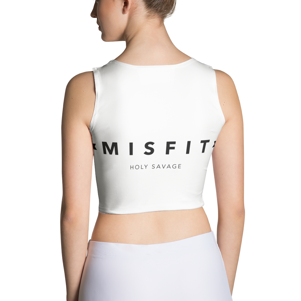 Sleeveless Flex Crop Top -  White and Black - Misfit -Holy Savage