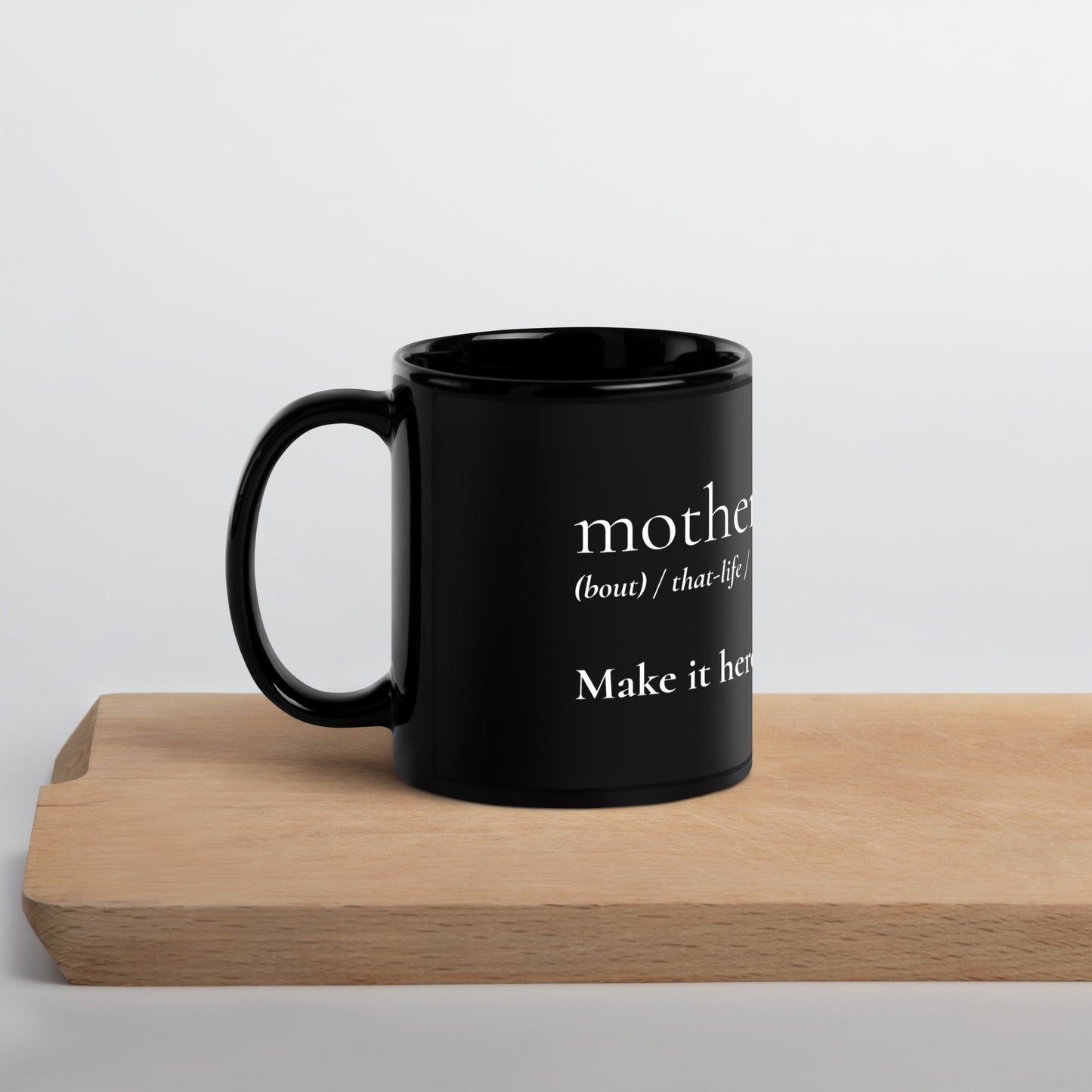 MotherHOOD Mug - Black - Holy Savage