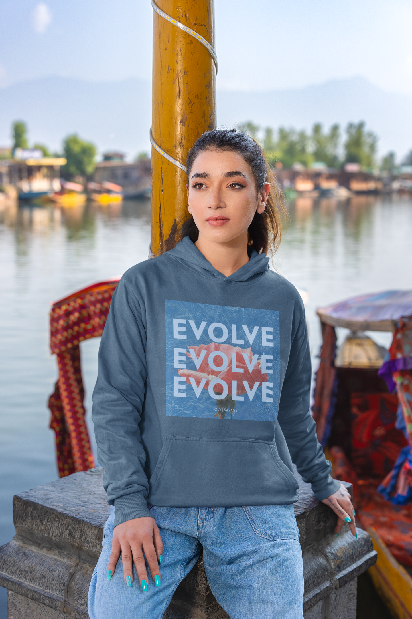 Comfy Classic Hoodie - Evolve Rose - Holy Savage