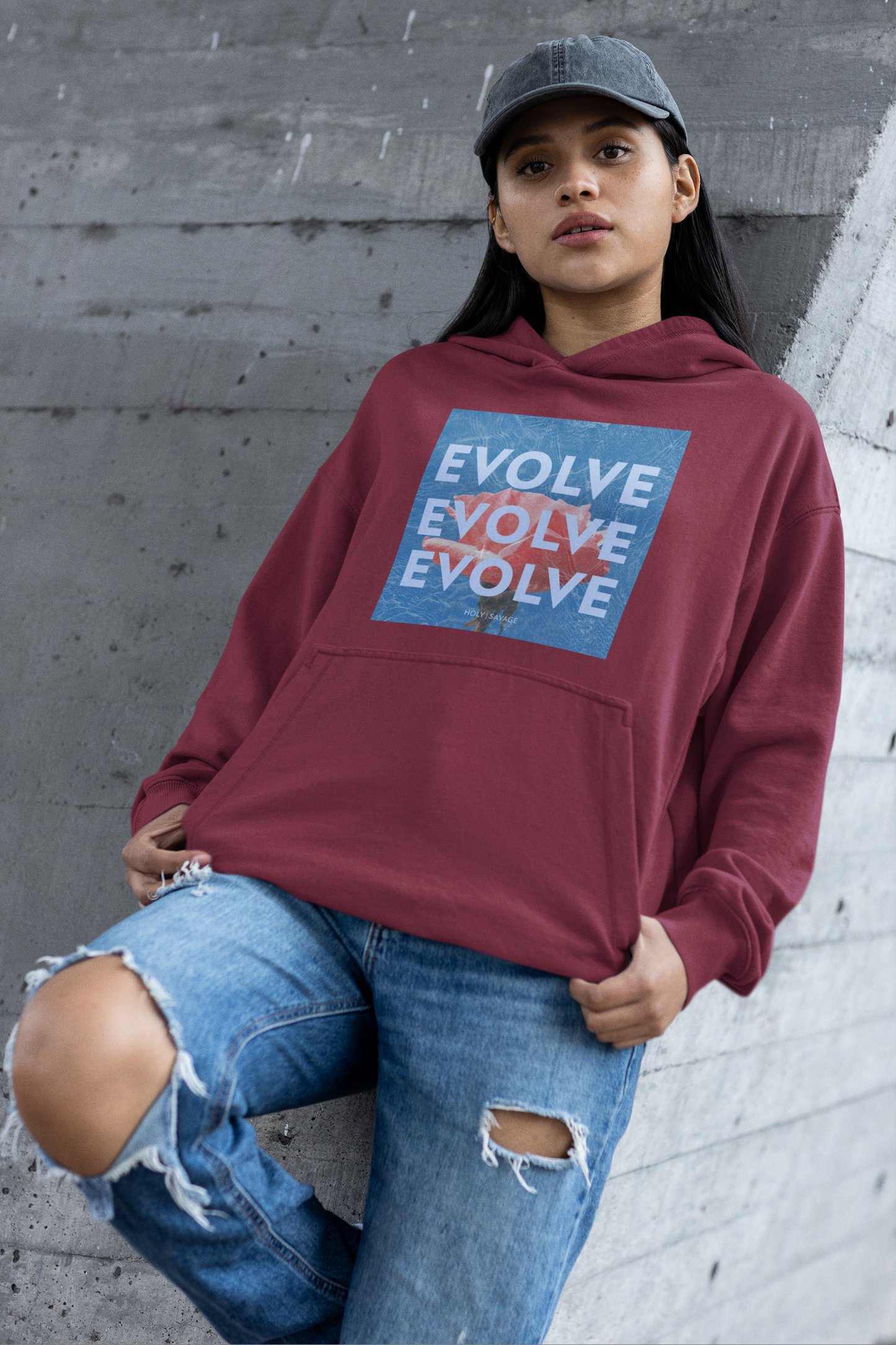 Comfy Classic Hoodie - Evolve Rose - Holy Savage