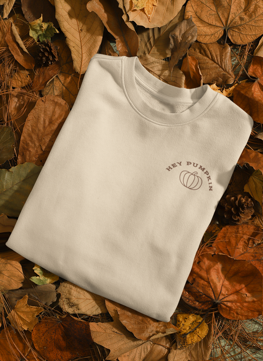 Soft And Cozy Crewneck Sweatshirt - Hey Pumpkin Brown - Fall Fashion - Holy Savage