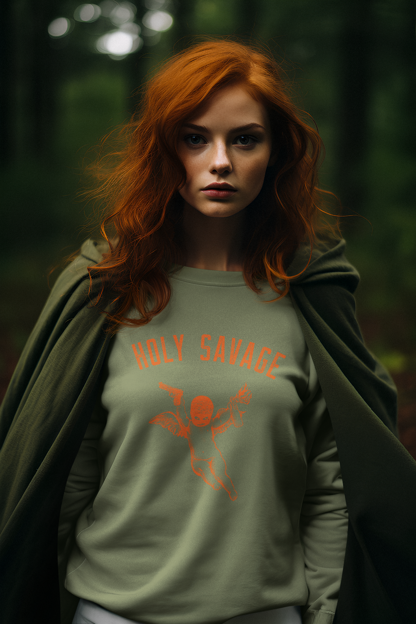 Warm And Cozy Crewneck Sweatshirt - Bold Burnt Orange - Fall Fashion - Holy Savage