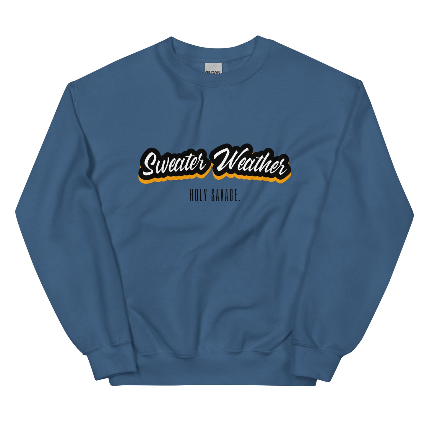 Warm And Cozy Crewneck Sweatshirt - Sweater Weather Gold - Holy Savage