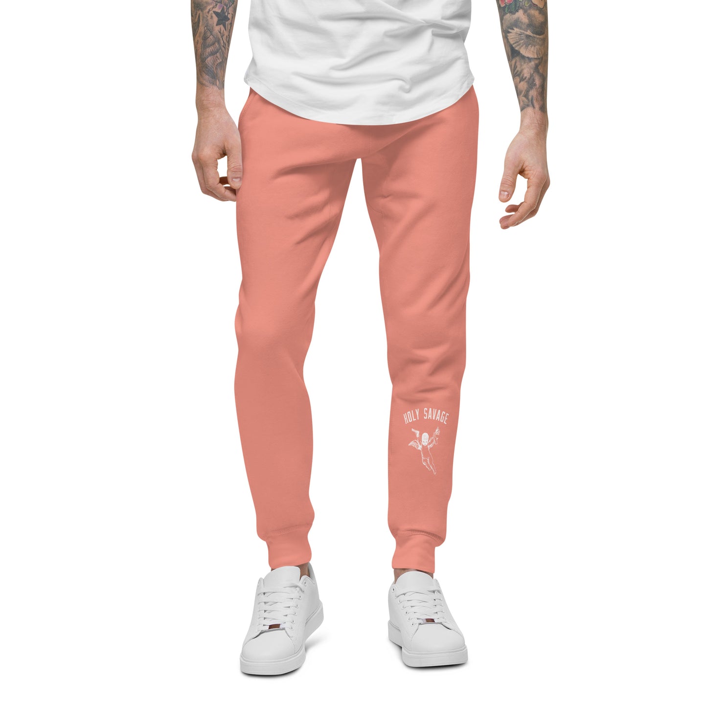 Comfy Fleece Sweatpants/ Joggers - White - Holy savage