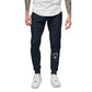 Fleece Lined Joggers Sweatpants Premium Comfort - Minimalist White “Holy Savage” Design