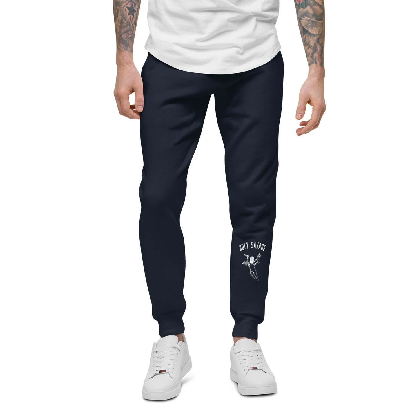 Comfy Fleece Sweatpants/ Joggers - White - Holy savage