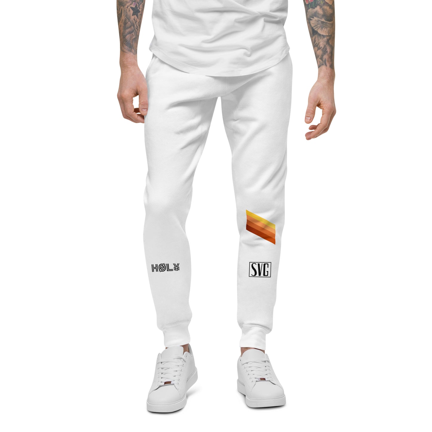 White Sweatpants Joggers -Vintage Ombré - Urban Fashion - Holy Savage