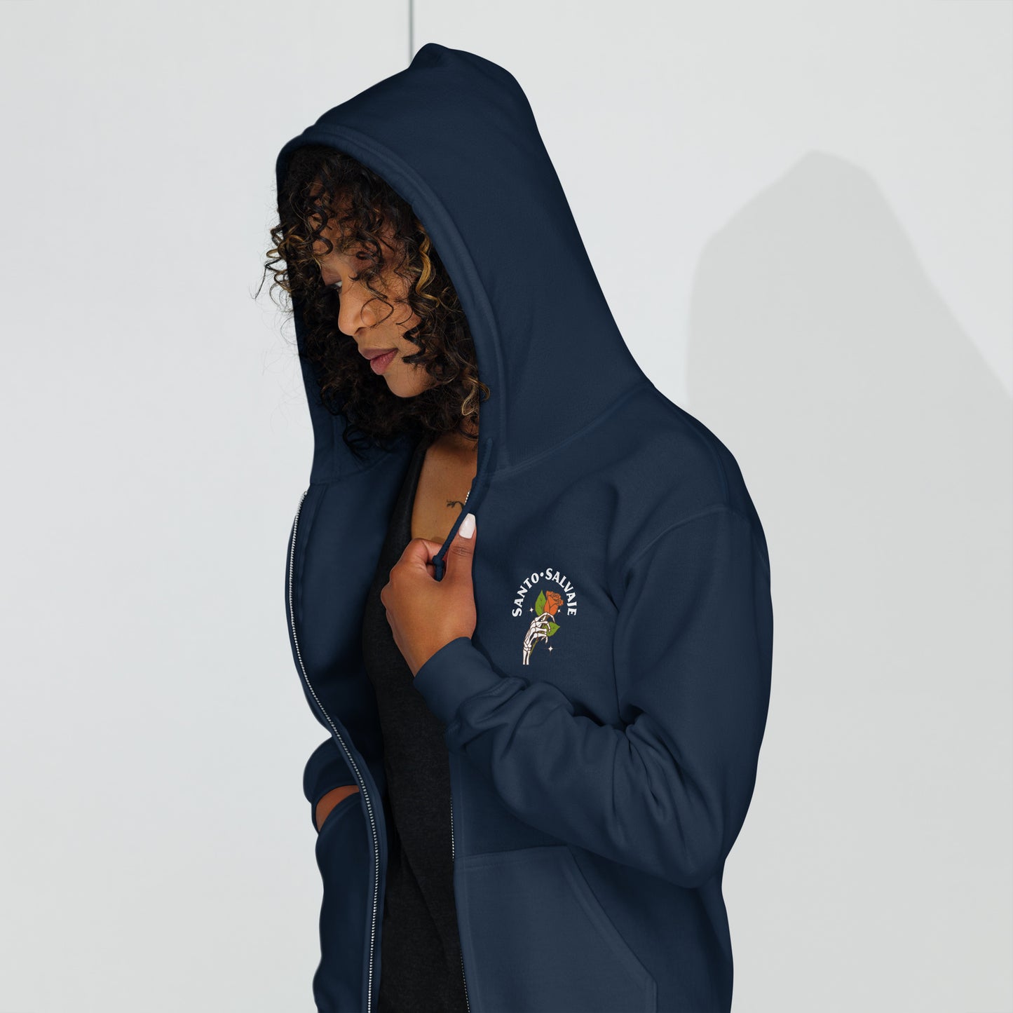 Soft And Cozy Zip Up Hoodie - Santo Salvaje - Holy Savage