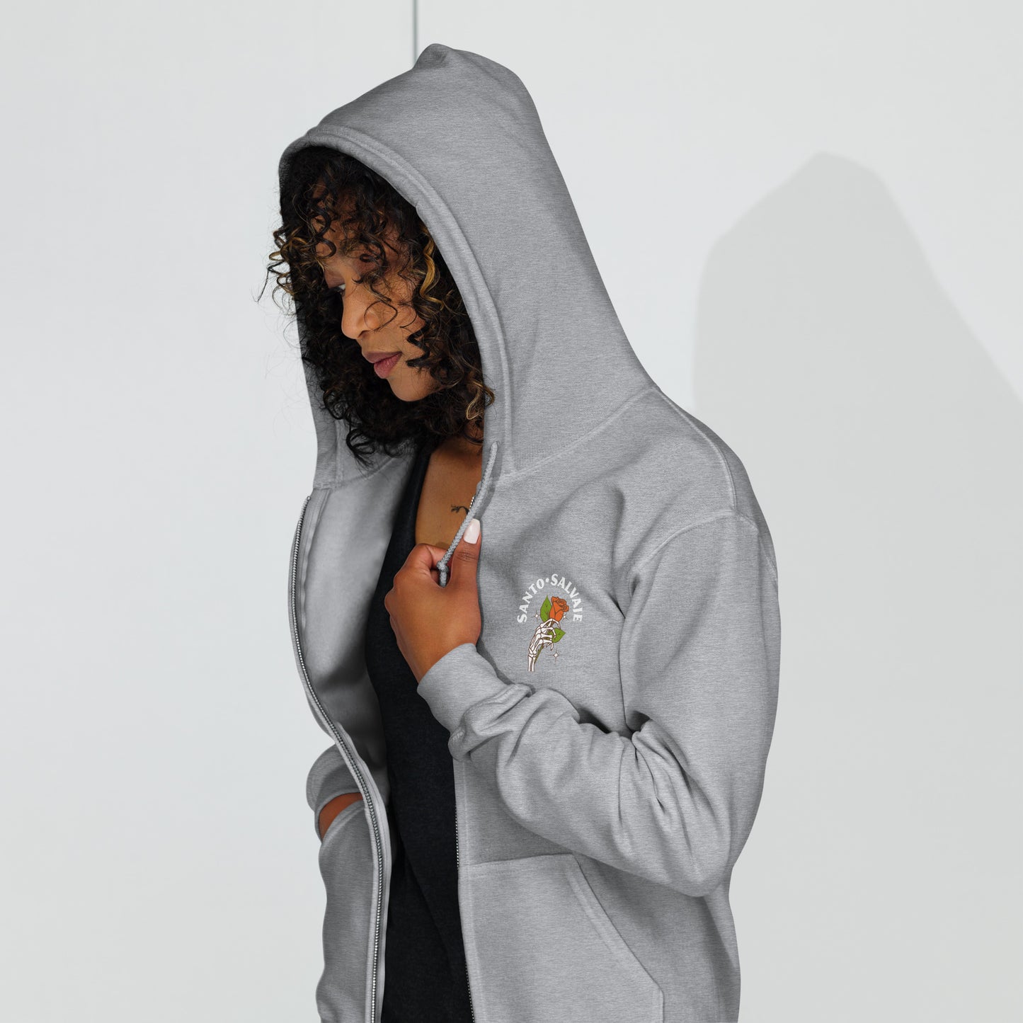 Soft And Cozy Zip Up Hoodie - Santo Salvaje - Holy Savage