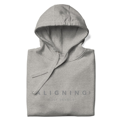 Aligning Carbon Grey Monochrome Unisex Classic Comfy Premium Hoodie - Holy Savage