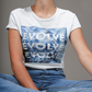 Evolve Blue Flowers Unisex Quality Jersey t-shirt - Holy Savage