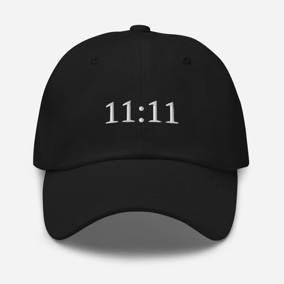 “11:11” Angel Numbers Dad Cap - White Embroidered Baseball Hat by Holy Savage