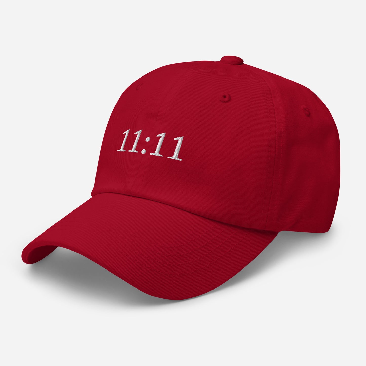 11:11 White Embroidered Dad Cap - Holy Savage