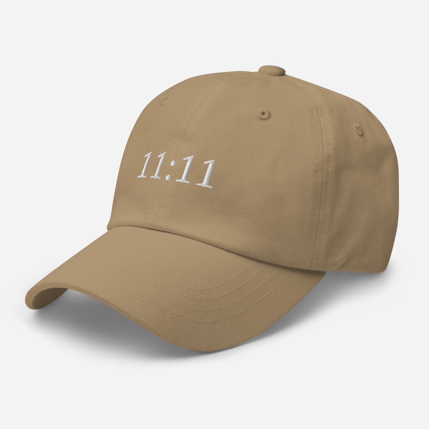 11:11 White Embroidered Dad Cap - Holy Savage