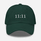 “11:11” Angel Numbers Dad Cap - White Embroidered Baseball Hat by Holy Savage