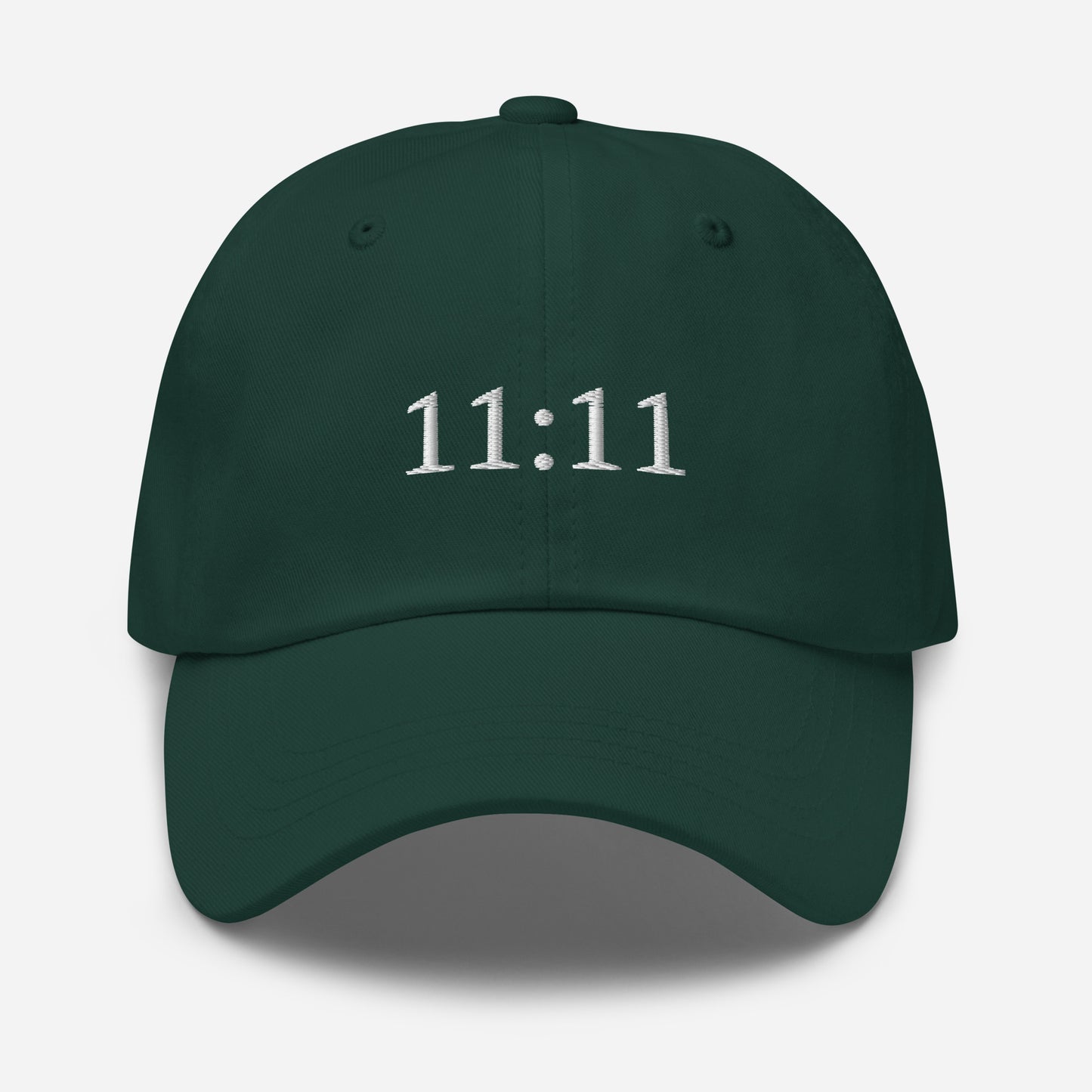 11:11 White Embroidered Dad Cap - Holy Savage