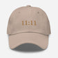 “11:11” Angel Numbers Dad Cap - Gold Embroidered Baseball Hat by Holy Savage