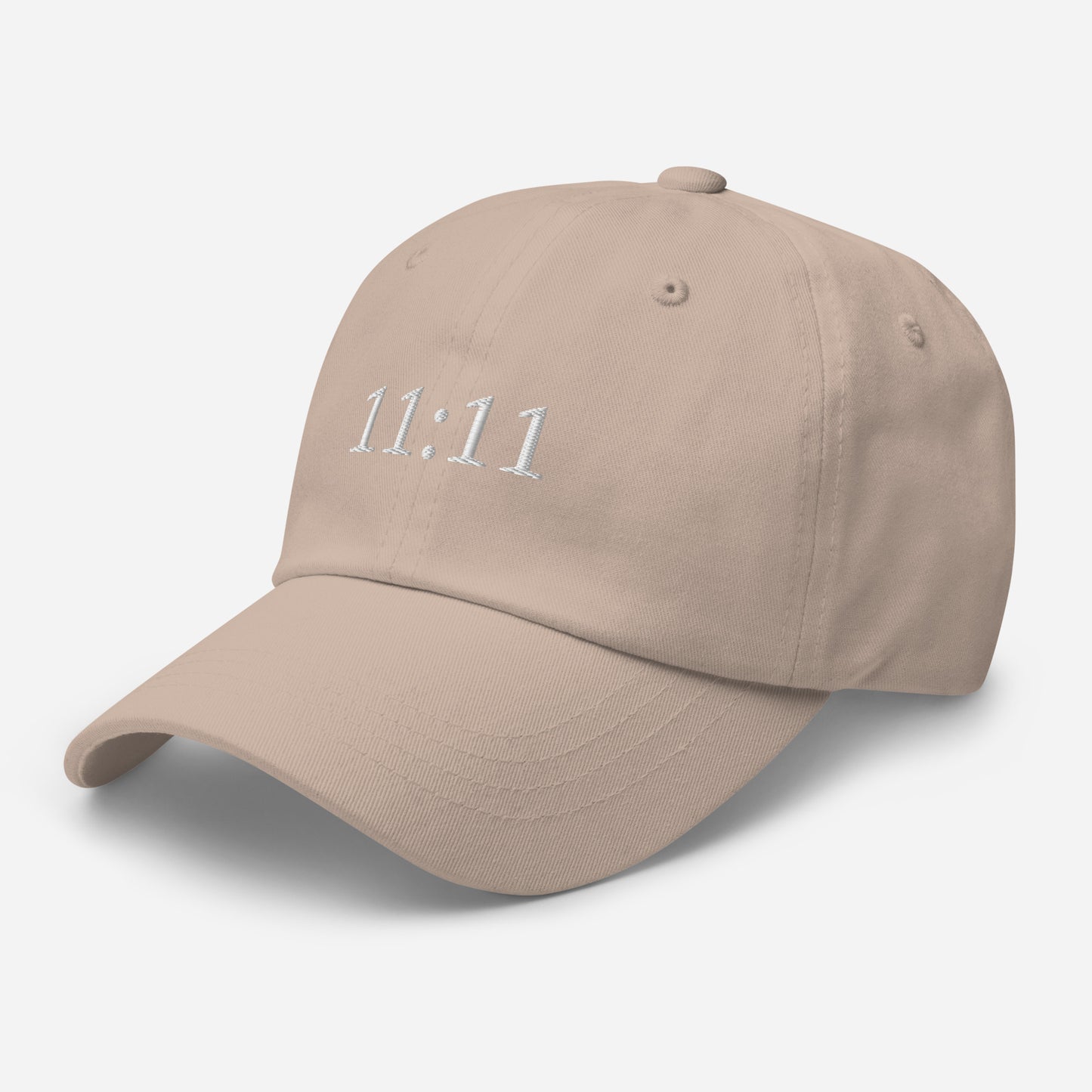 11:11 White Embroidered Dad Cap - Holy Savage