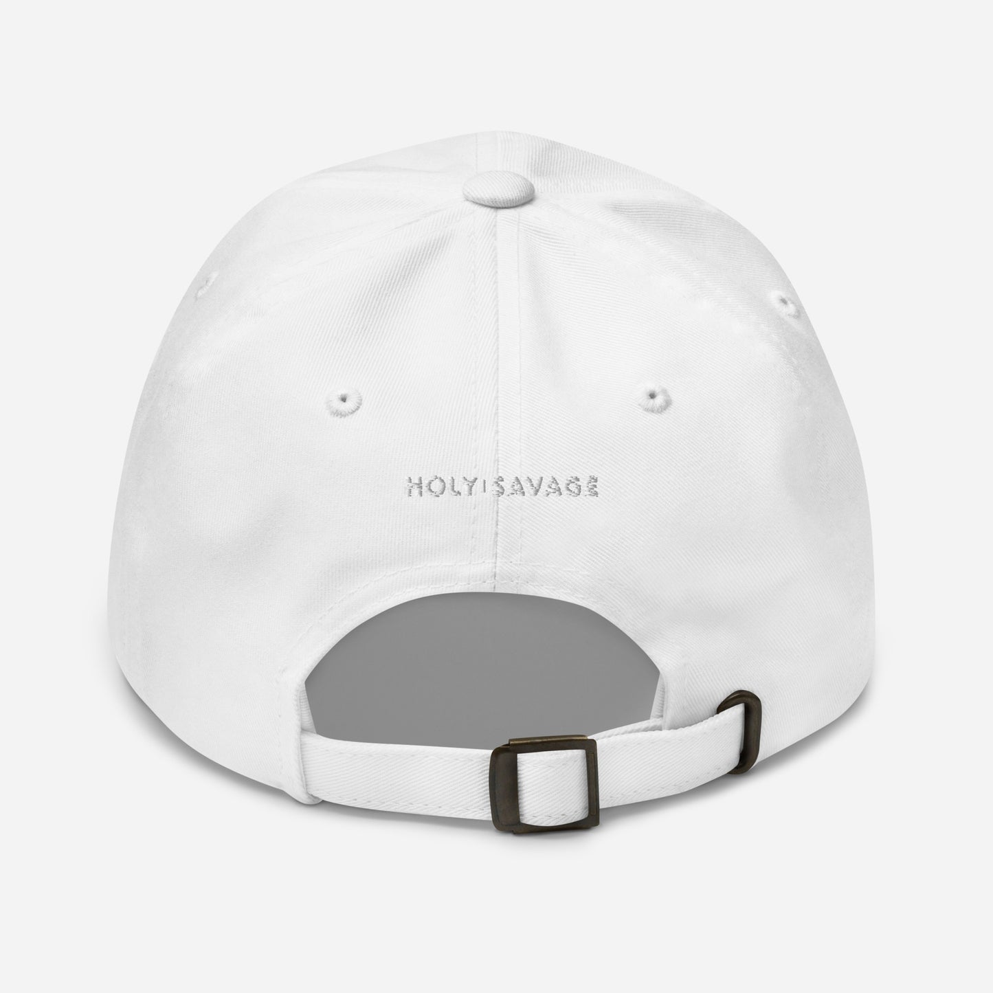 11:11 White Embroidered Dad Cap - Holy Savage