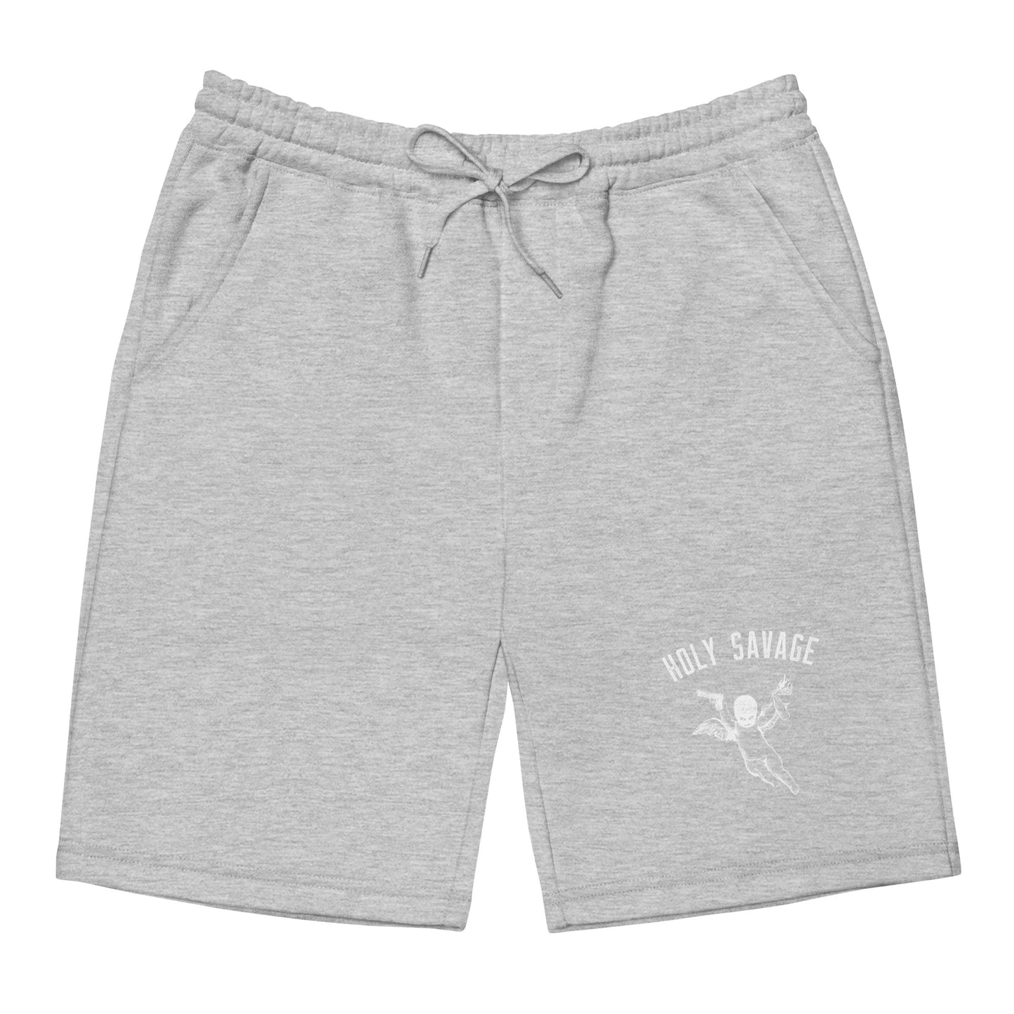 Men’s Premium Fleece Shorts - White Holy Savage