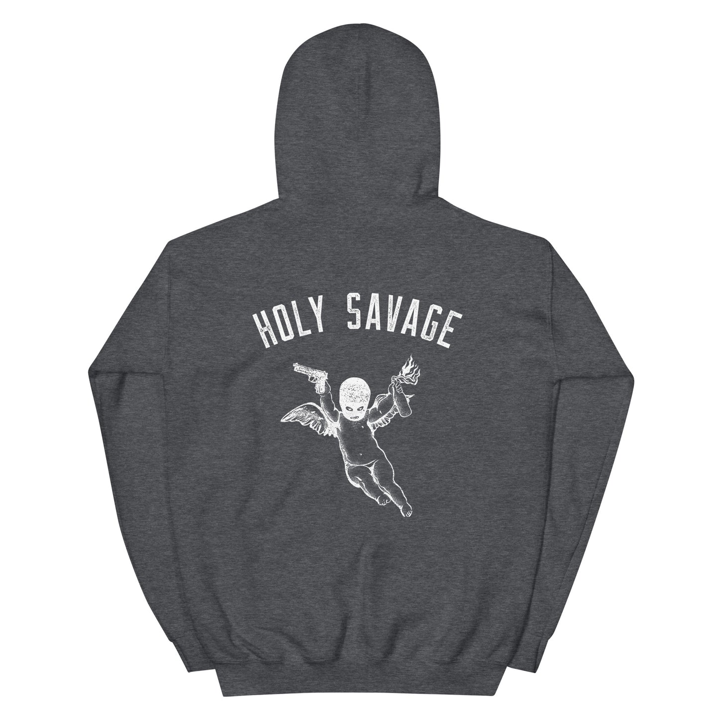 White Holy Savage Unisex Heavy Blend Premium  Hoodie- Holy Savage