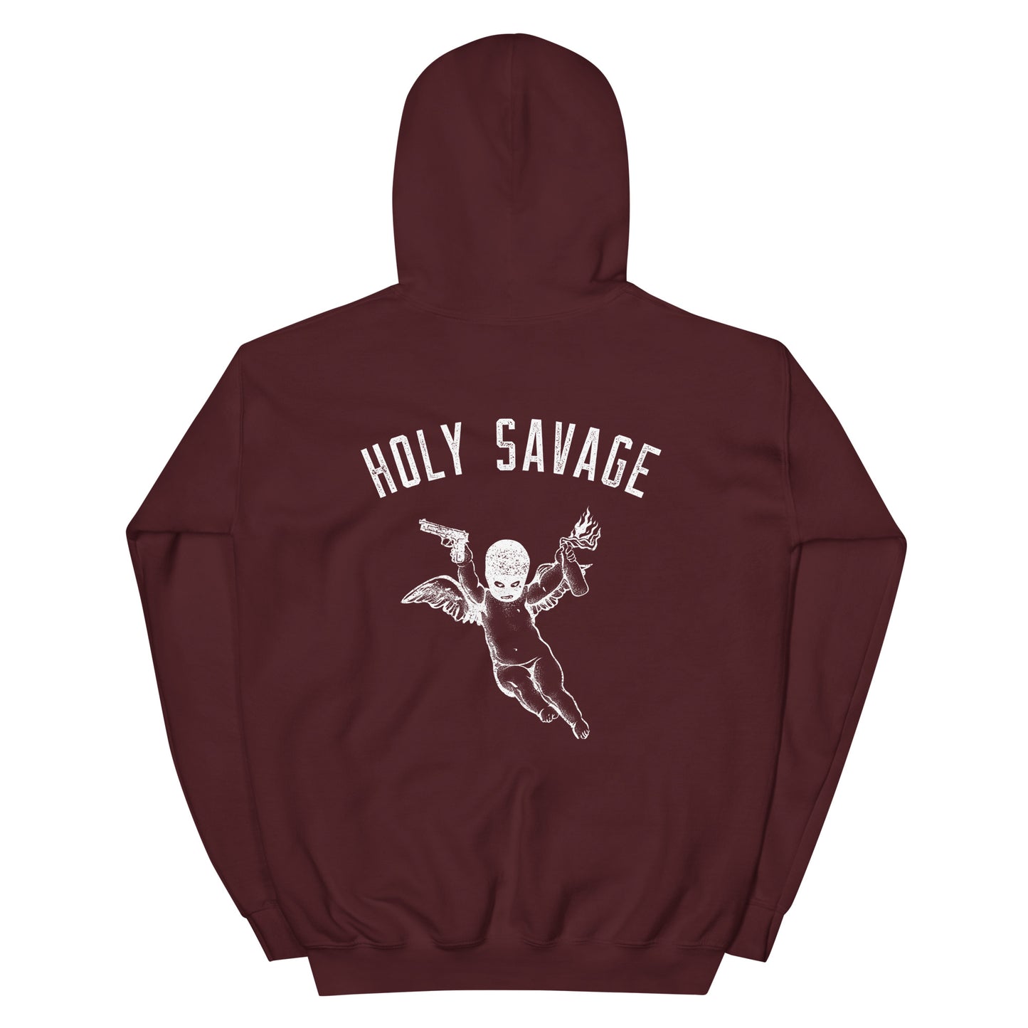 White Holy Savage Unisex Heavy Blend Premium  Hoodie- Holy Savage