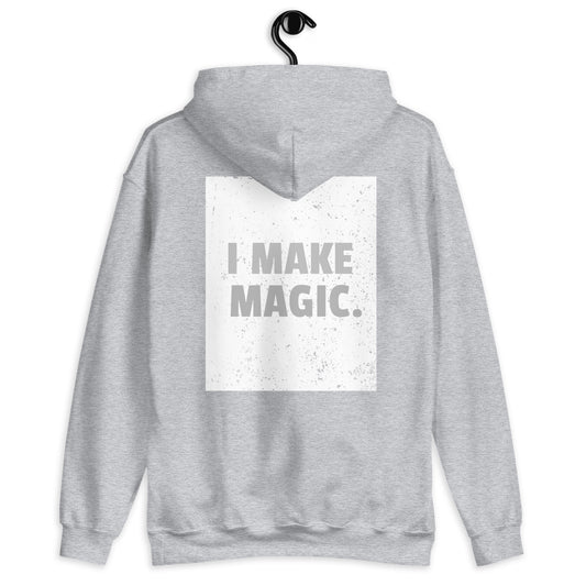 I Make Magic Grey And White Unisex Heavy Blend Premium Hoodie - Holy Savage